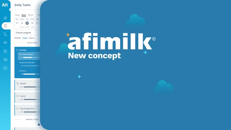 Afimilk herd-management concept with a Daily Tasks view for fertility and health