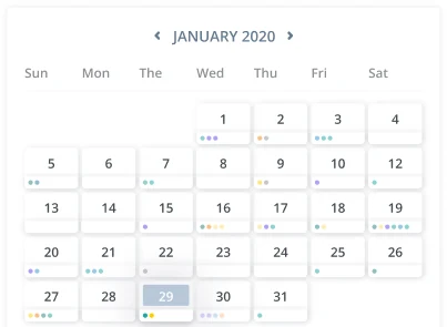 Calendar before the redesign