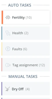 Task list before the redesign